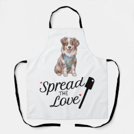 Australischer Schäferhund verbreitete die Liebe Schürze