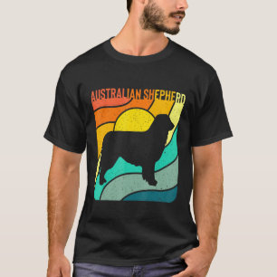 Australischer Schäferhund Vintag Retro Dog Mama Va T-Shirt