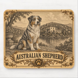 Australischer Schäferhund, Vintage Heritage Dog Mousepad