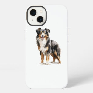 Australischer Schäferhund Wasserfarbdruck Australi iPhone 13 Hülle
