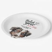 Australischer Schäferhund Wedding Cocktail Pappteller (Schrägansicht)