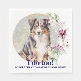 Australischer Schäferhund Wedding Napkins mit Foto Serviette