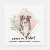 Australischer Schäferhund Wedding Napkins mit Foto Serviette (Vorderseite)