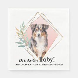 Australischer Schäferhund Wedding Napkins mit Foto Serviette