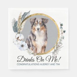 Australischer Schäferhund Wedding Napkins mit Foto Serviette
