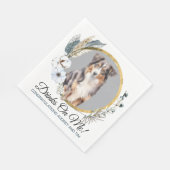Australischer Schäferhund Wedding Napkins mit Foto Serviette (Ecke)
