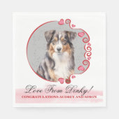 Australischer Schäferhund Wedding Napkins mit Foto Serviette (Vorderseite)