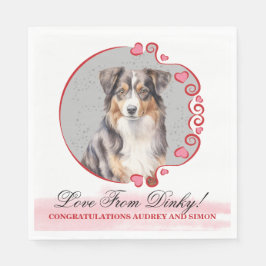 Australischer Schäferhund Wedding Napkins mit Foto Serviette