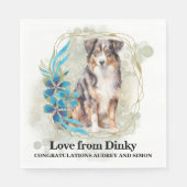Australischer Schäferhund Wedding Napkins mit Foto Serviette (Vorderseite)