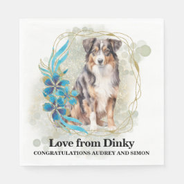 Australischer Schäferhund Wedding Napkins mit Foto Serviette