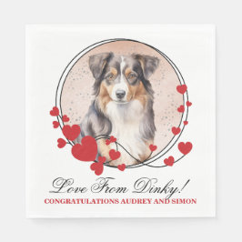 Australischer Schäferhund Wedding Napkins mit Foto Serviette