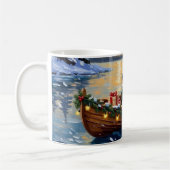 Australischer Schäferhund Weihnachtsboot Urlaub Kaffeetasse (Links)