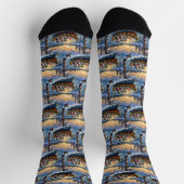 Australischer Schäferhund Weihnachtsboot Urlaub Socken (Oben)