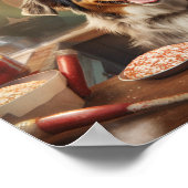 Australischer Schäferhund Weihnachtskekse Urlaub Poster (Ecke)