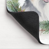 Australischer Schäferhund Weihnachtskranz Festlich Mousepad (Ecke)