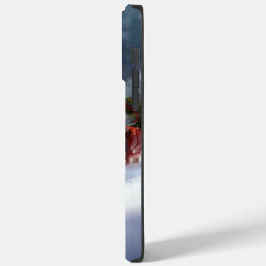 Australischer Schäferhund Weihnachtsschnee im Wint Case-Mate iPhone Hülle (Rückseite / Links)