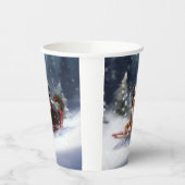 Australischer Schäferhund Weihnachtsschnee im Wint Pappbecher (Links)