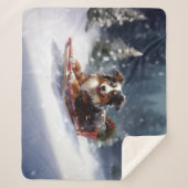 Australischer Schäferhund Weihnachtsschnee im Wint Sherpadecke (Vorderseite)