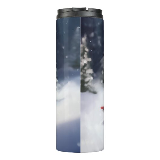Australischer Schäferhund Weihnachtsschnee im Wint Thermosbecher (Rückseite)