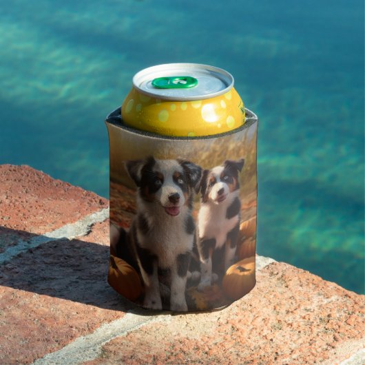 Australischer Schäferhund Welpe Autumn Delight Pum Dosenkühler (In Situ Pool)