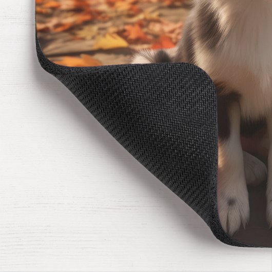 Australischer Schäferhund Welpe Autumn Delight Pum Mousepad (Ecke)