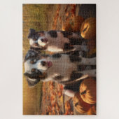 Australischer Schäferhund Welpe Autumn Delight Pum Puzzle (Vertikal)