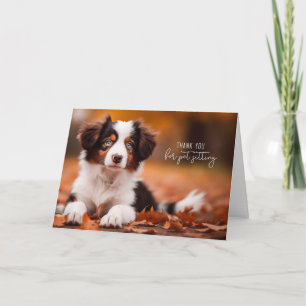 Australischer Schäferhund-Welpe Haustiersitter Dankeskarte
