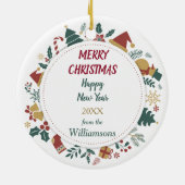 Australischer Schäferhund Welppy Winter Sweater We Keramik Ornament (Hinten)