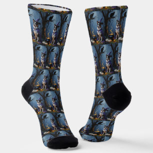 Australischer Schäferhund - Whimsical Halloween-Ma Socken