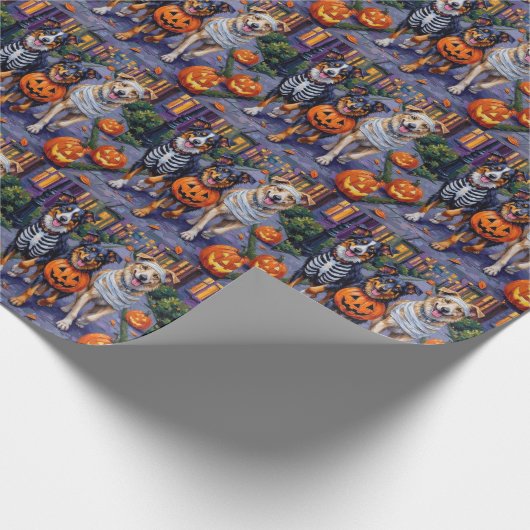 Australischer Schäfertrick-oder-Treating zu Hallow Geschenkpapier (Ecke)