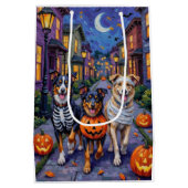 Australischer Schäfertrick-oder-Treating zu Hallow Mittlere Geschenktüte (Rückseite)