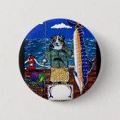 Australischer Schepherd Marlin Fishing Button (Vorderseite)