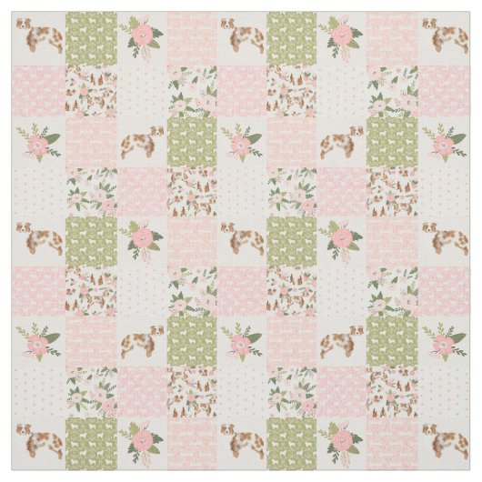 australischer Schepherd-Patchwork-Cheater quilt 4" Stoff (Muster)