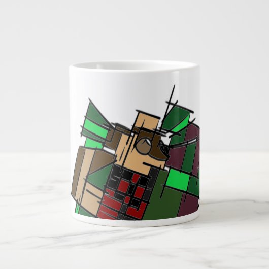 Australischer Schepherd Winter Jumbo-Tasse (Vorderseite)
