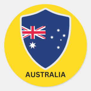 Australischer Schild Runder Aufkleber
