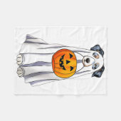 Australischer Shepherd Halloween Funny Ghost-Kostü Fleecedecke (Vorderseite (Horizontal))