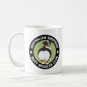 Australischer Shepherd Hintern Wiggler Club Kaffeetasse (Links)