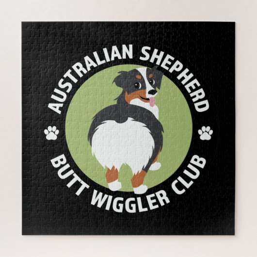 Australischer Shepherd Hintern Wiggler Club Puzzle (Vertikal)