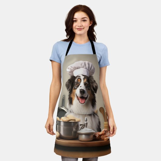Australischer Shepherd Koch Aussie Dog Schürze (Getragen)