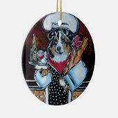 AUSTRALISCHER SHEPHERD-KOCH KERAMIK ORNAMENT (Rechts)