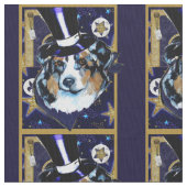 AUSTRALISCHER SHEPHERD - NEUJAHRESTAG STOFF (Nahaufnahme)