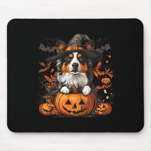 Australischer Shepherd Pumpkin Halloween-Erntedank Mousepad (Vorne)