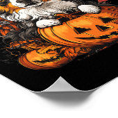 Australischer Shepherd Pumpkin Halloween-Erntedank Poster (Ecke)