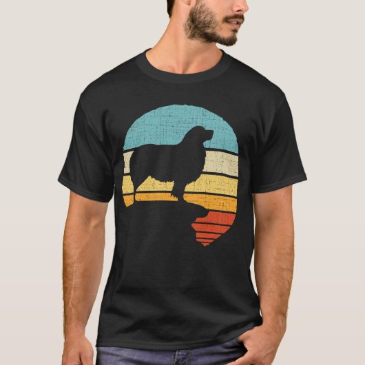 Australischer Shepherd Retro 70er Aussie Dog Owner T-Shirt (Vorderseite)