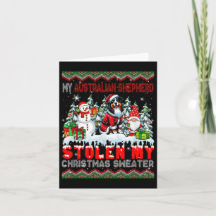 Australischer Shepherd Stolen Christmas Sweater Sa Karte
