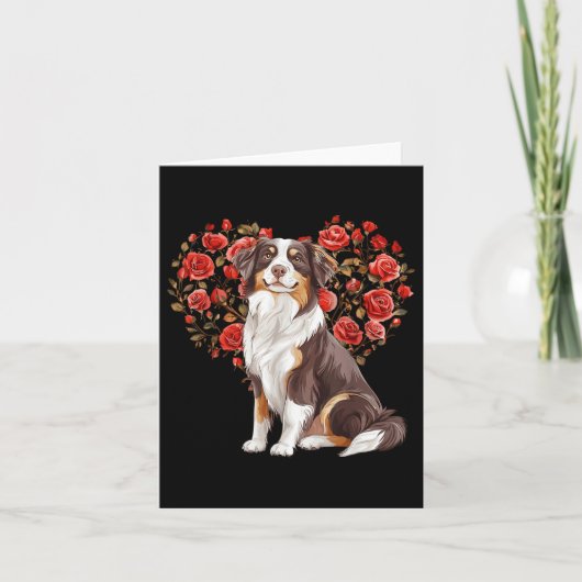 Australischer Shepherd Valentinstag Aussie Lover F Karte (Vorderseite)