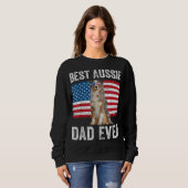 Australischer Shepherd Vater American Flag Dog Lov Sweatshirt (Vorne ganz)