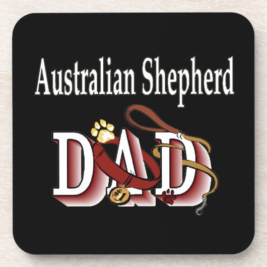 Australischer Shepherd-Vater Getränkeuntersetzer (Vorderseite)
