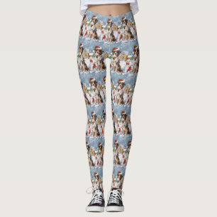 Australischer Shepherd Winter Wonderland Weihnacht Leggings
