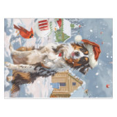 Australischer Shepherd Winter Wonderland Weihnacht Tischdecke (Vorderseite (Horizontal))